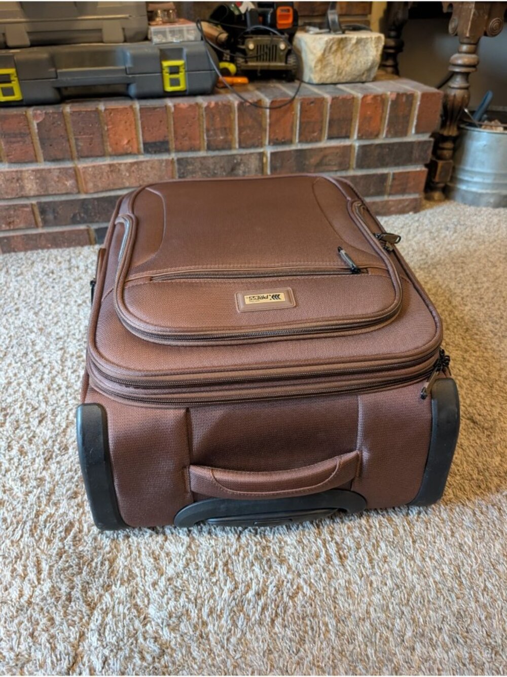 New York Xpress XJ-1907 3PC Brown 22" Luggage, Expandable Soft case Spin Wheels - Picture 5 of 10